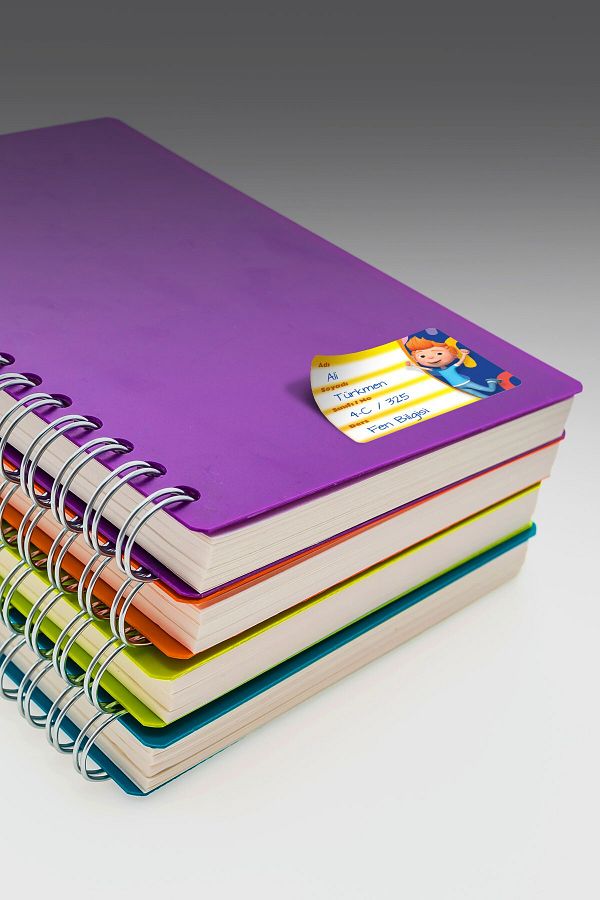 Aslan-School Label, Notebook Label 12 Pieces 1
