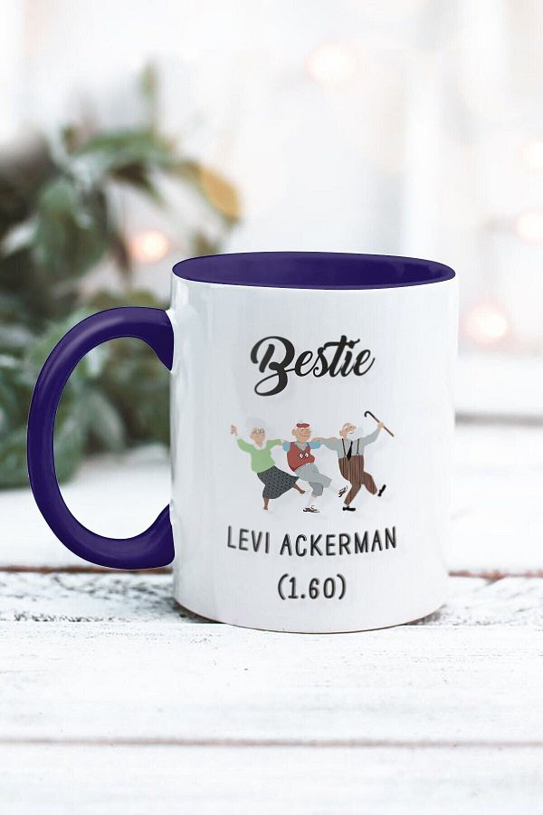 Yaprak Hediyelik-Bestie Levi Ackerman Designed Mug 1