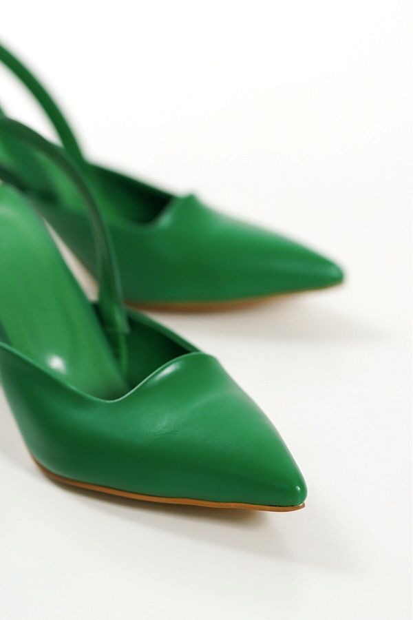 Z ESCE GREEN SKIN WOMEN S DECOLTE HEELED STILETTO SHOES Trendyol