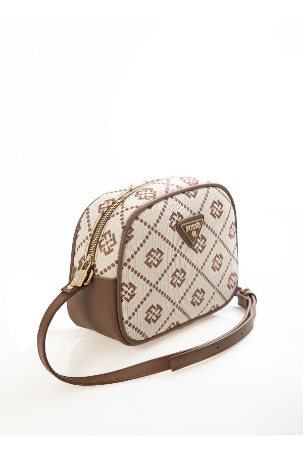 Fossil Tan Women s 22x16x9 cm Canvas Crossbody Bag 05FM24Y1010 Trendyol