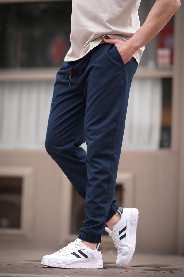 Mens navy blue jogger pants deals