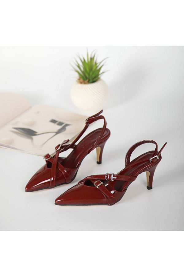 TUL PA STYLE High Heels Burgundy Stiletto Heels Trendyol