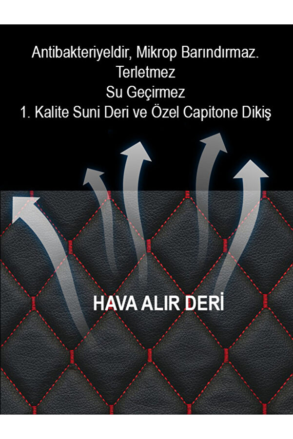 BMW 1 2Piece Black Red Leather Covered Seat Cushion