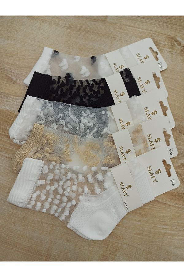 Slayt-TUL TRANSPARENT PATTERNED 5 PIECES 1