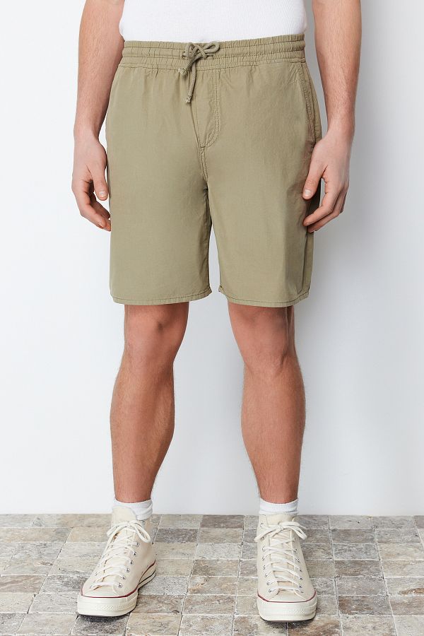 Trendyol Collection-Light Khaki Regular Fit - Soft Button Waist Lace-up Bermuda Shorts TMNSS24SR00006 1