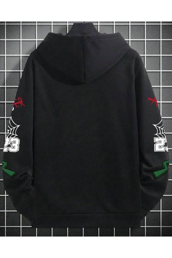 Odin Avis UNISEX Black 3 Thread Oversize LOS ANGELES PRINT Sweatshirt Trendyol