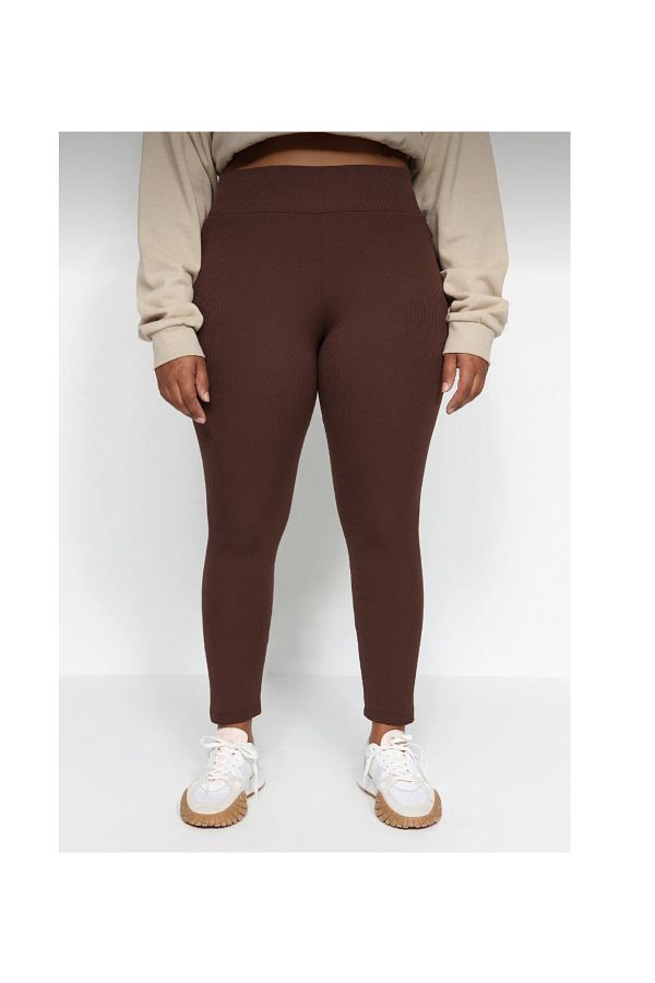 Bedelist Large size women s Ribbed Leggings Trendyol