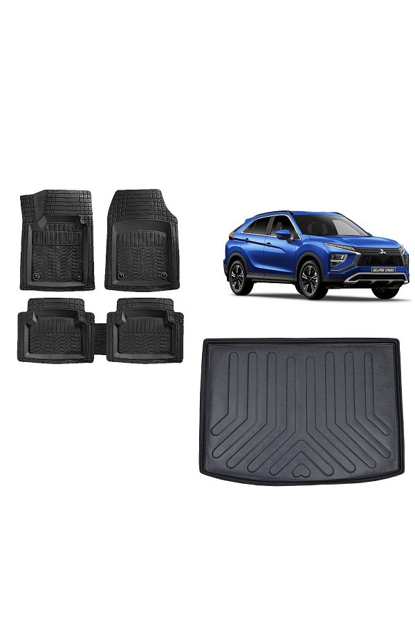 TEAMCAR-Mitsubishi Eclipse Cross 2020 Model Compatible 3D Luggage Pool + Maximum Black Mat with 3D Pool 1