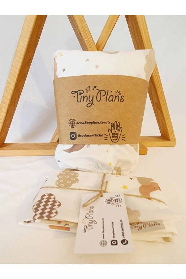tiny plans Lastikli Bebek Çarşaf - Yastık Kılıfı Takımı 70x120 cm