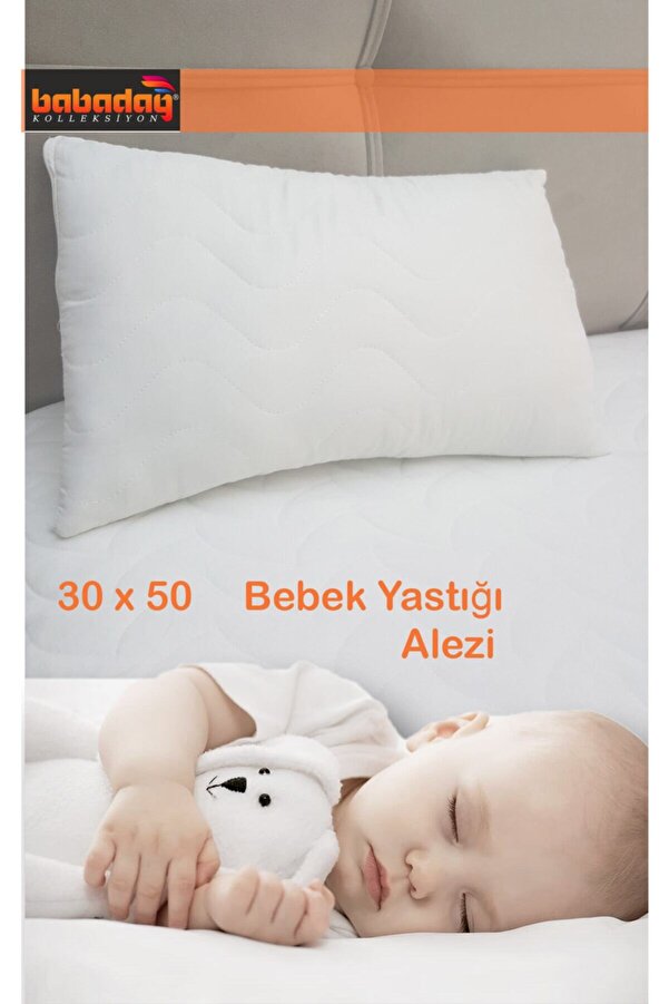 babadağ kolleksiyon Yastık Alezi Bebek Yastığı Için 30x50cm Kapitoneli Fermuarlı