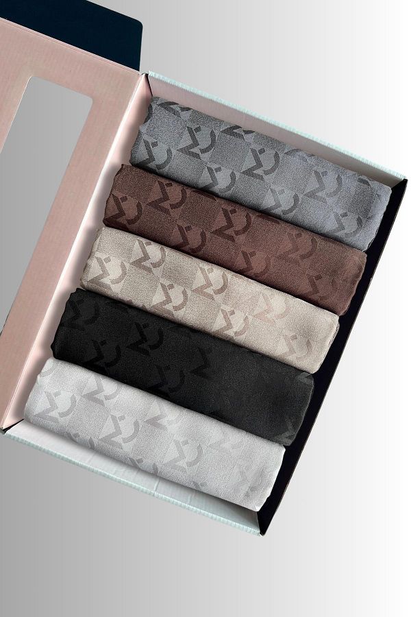 Mooncorn-MC Pattern 5-Piece Jacquard Shawl Box-4 1