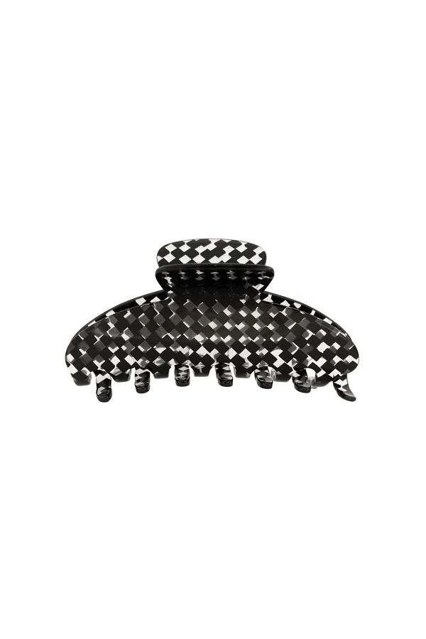 Roberta Lorenz-Black Checkered Latch Buckle, Bow Can Be Added, Quality Bone Material Buy 4 Pay 3 1