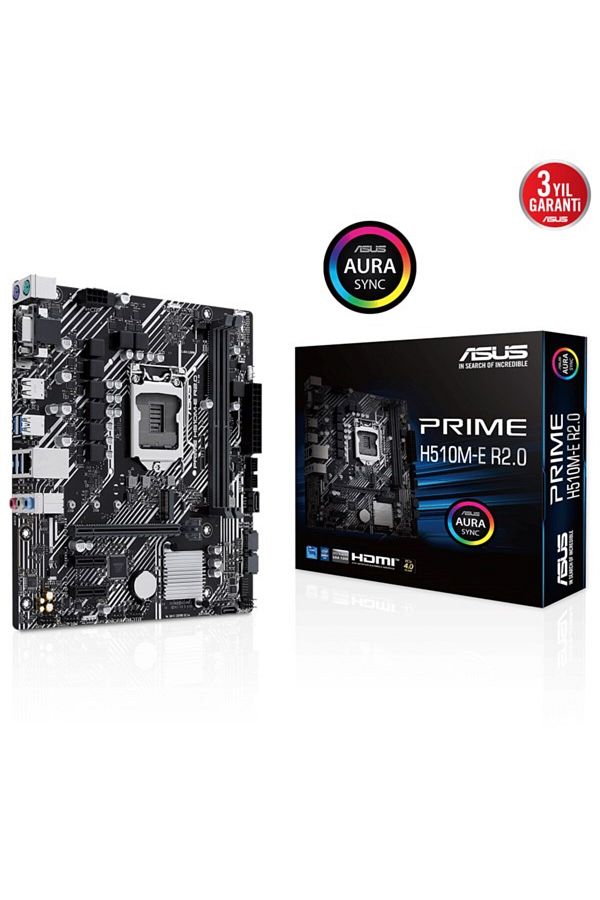 ASUS-PRIME H510M-E R2.0 DDR4 HDMI-DP PCIE 3.0 1200p v2 mATX 1