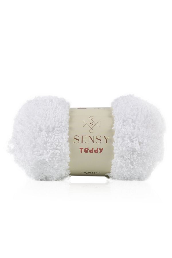 SENSY-Teddy Hand Knitting Thread Blanket String Sweater String Cardigan String Scarf String Beanie String Knitting String White 1