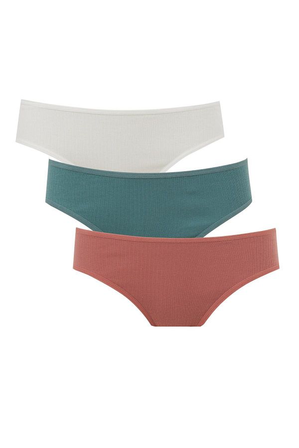 DeFacto-Fall in Love Basic 3-Piece Slip Panty W6653Az24Sp 1
