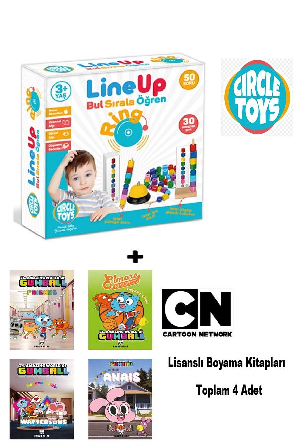 Circle Toys-Cartoon Network Coloring Books - Find Sort Learn Line Up Ring 1