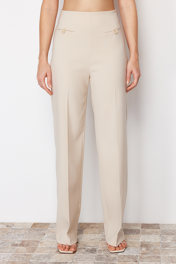 QS Plissierte Wide-Leg-Hose – Lässig, Elastisch, Mit Hohem Bund Und Weitem Bein