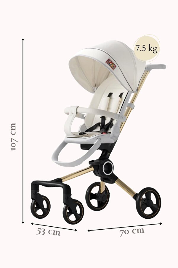 QPLAY RITTER 360 DERECE DÖNEBİLEN LIGHT NIGHT / HAREKET SENSÖRLÜ BEBEK ARABASI