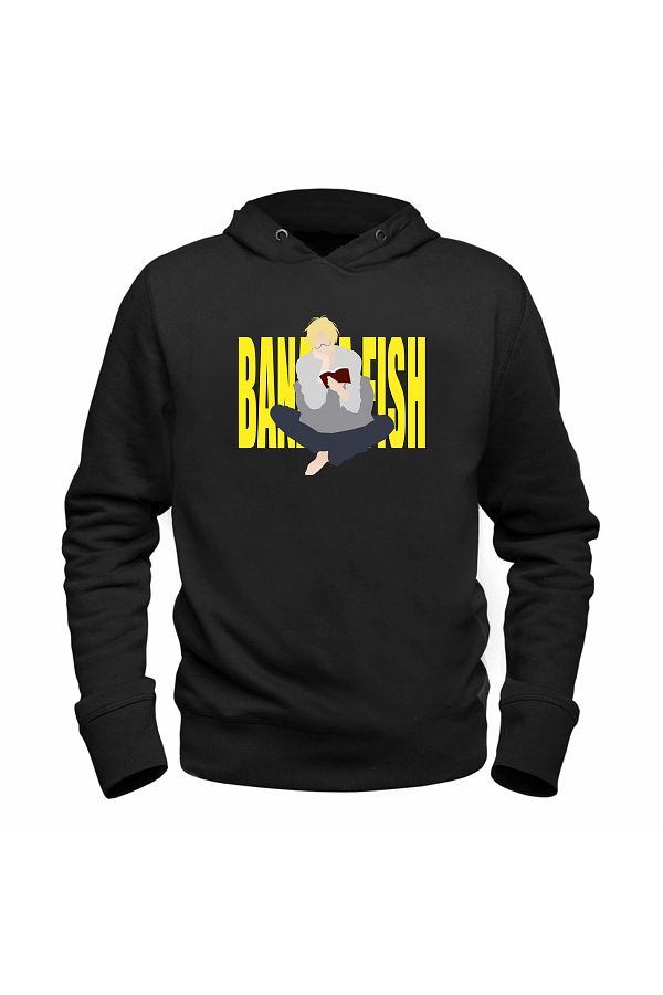 Alfa Tshirt-Banana Fish Illustrated Children's Black Sweatshirt 1