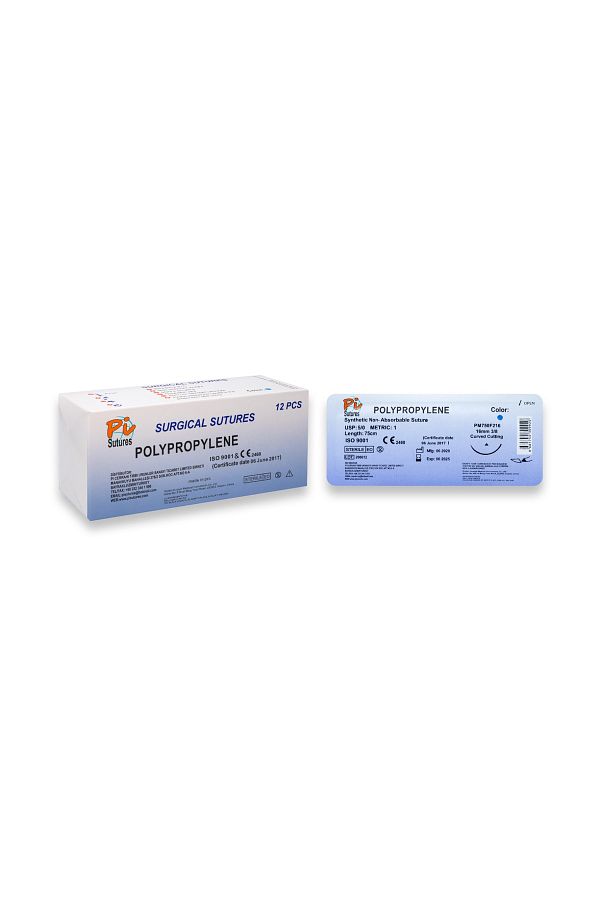 Pİ SUTURES-POLYPROPYLENE USP:3/0 24 MM ROUND DOUBLE Surgical Thread 1