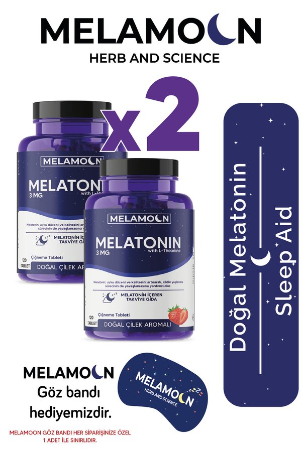 Melamoon 120 Tablets ContaininG Natural Melatonin and Teanin - Food ...