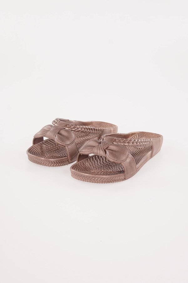 KAŞGAR Women's Brown Non-Slip Sole Bathroom Balcony Beach Street Slippers