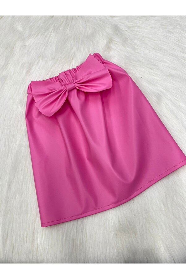 ŞAPKAKİDS Pembe Deri Etek