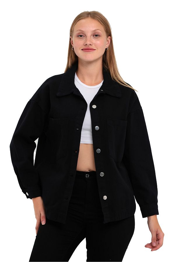 Rodi-Women's Front Double Pocket Gabardine Jacket Rd24kb020192 1
