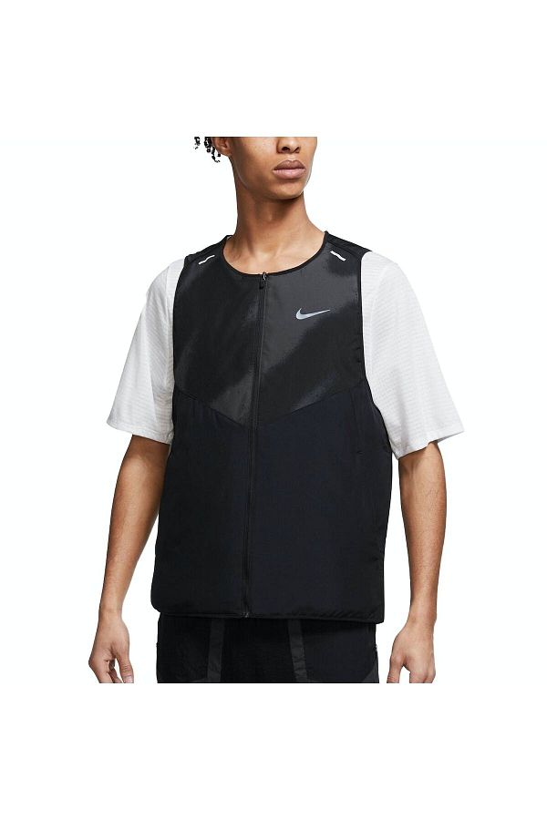 Nike Therma fit Repel Wild Run Synthetic Filled Men s Black Vest