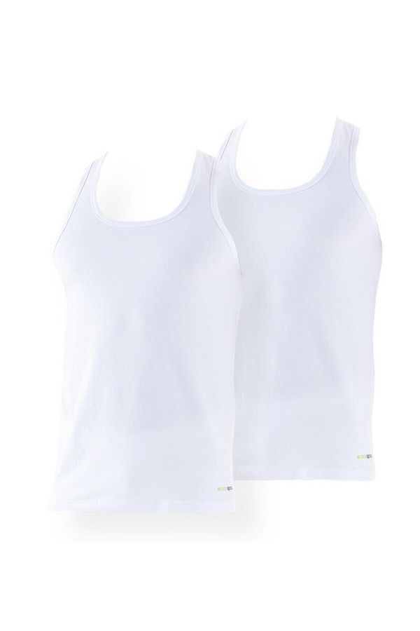 Blackspade-Men's White Tender Cotton Sports Undershirt 2-pack-9676-white 1