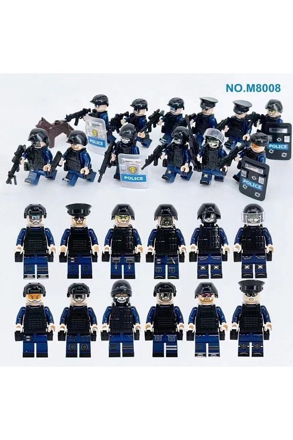 marimari 12 Pieces Lego Compatible Swat Soldier Figures Is The Same As Visual Trendyol