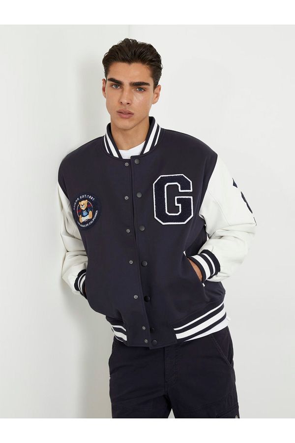Guess BEAR VARSITY BOMBER JACKET Trendyol