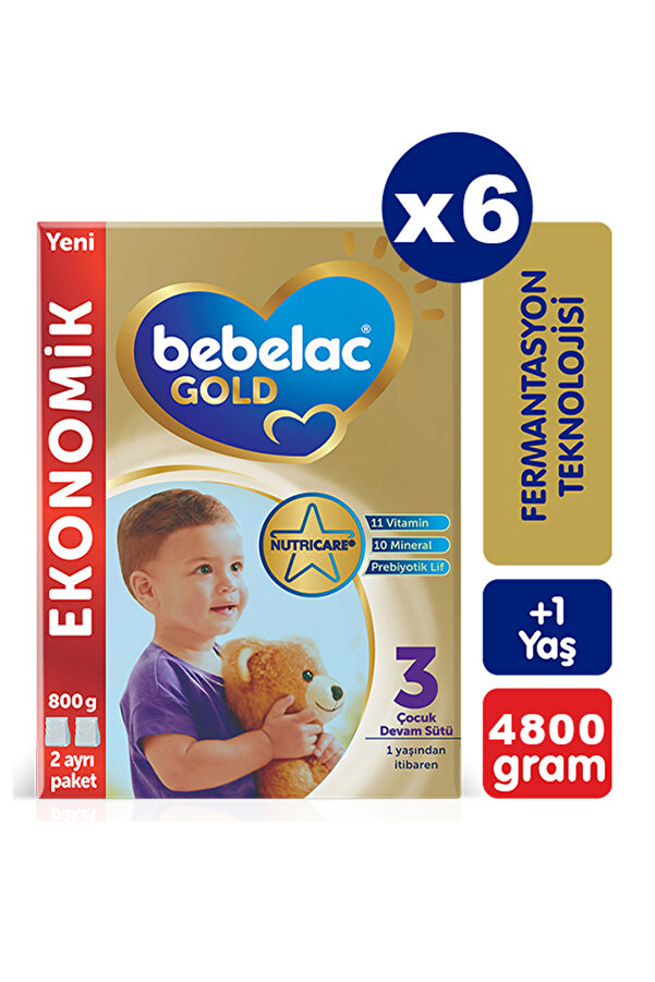 Bebelac Gold 3 Devam Sütü 800 gr X 6 Adet