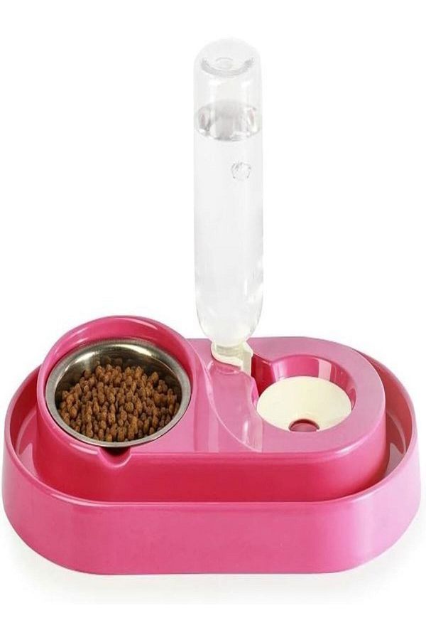 Dog water bowl with reservoir top