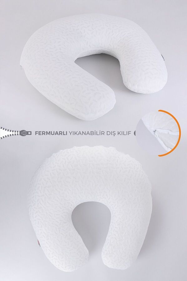 Umaybebek Emzirme Yastığı Minderi, Pamuk Kumaş - Dolgulu Yastık 60x60 Cm