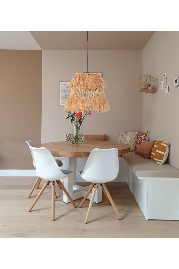 mammoly-Raffia Bohemian Rustic Jute Wicker Bamboo Chandelier 1