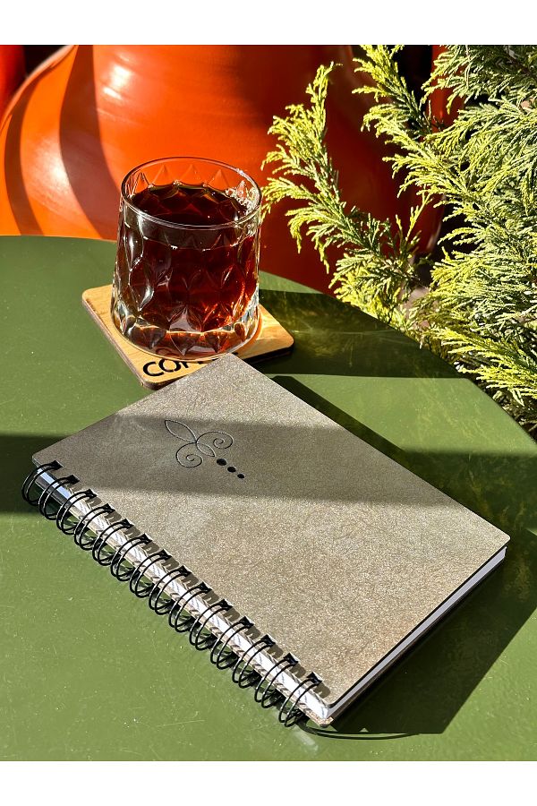 esamore concept-Custom Your Name Wooden Covered Agenda Notebook Diary, Spiral Wooden Covered Notebook, Memory Book 1