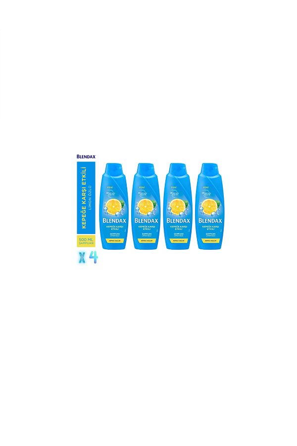 Blendax-Lemon Extract Anti-Dandruff Shampoo - 4x500 Ml 1