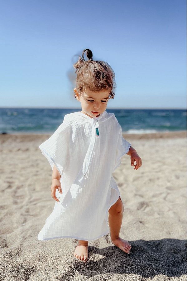 Bedeca 100 Organic Cotton Muslin Poncho Girls Boys Baby Kids