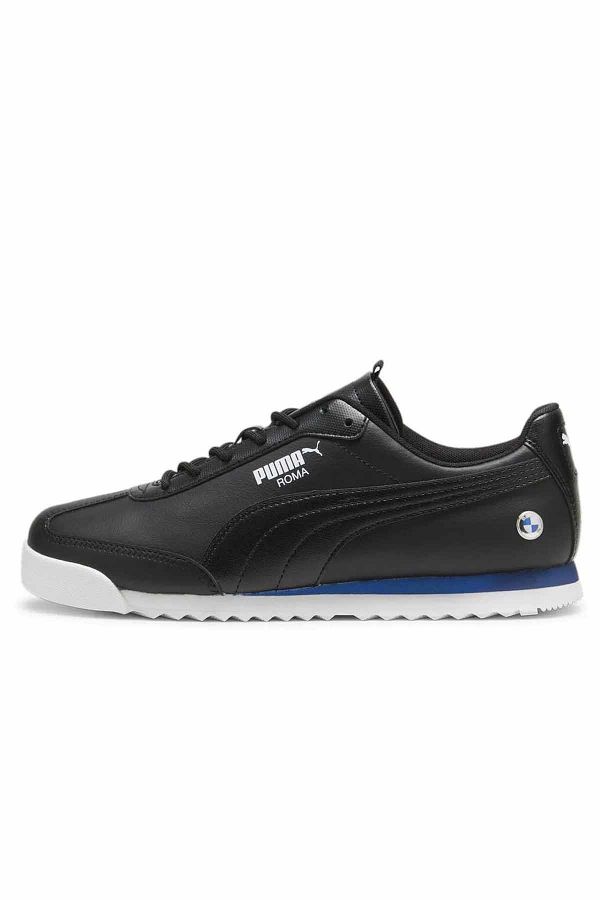 Puma roma black leather discount
