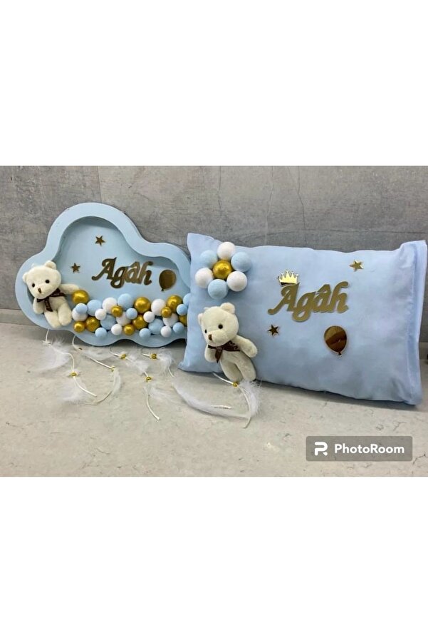 bebek atölyem El Işi Bebek Kapı Süsü Ve El Işi Takı Tastığı 40*25 Cm Ebatında Bulut 40*25 Cm Ebatında Yastıkdır