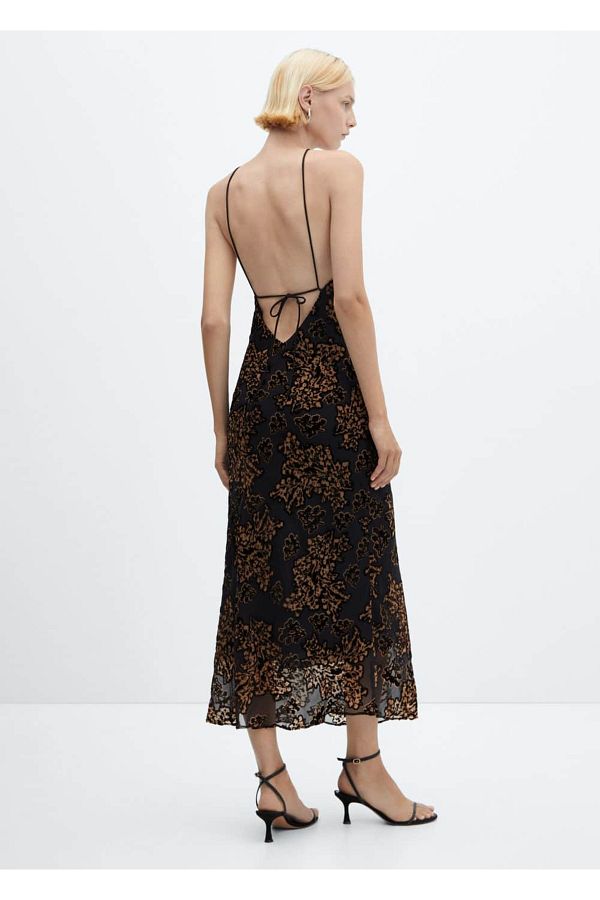 MANGO Woven jacquard dress Trendyol