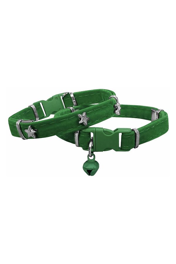Green velvet cat collar outlet