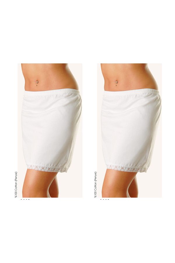 Anıt-2 PIECES ANIT 100% COTTON WHITE JUPON PETTY LINING SKIRT WHITE (TO SHOW FOR CLOTHES) 1