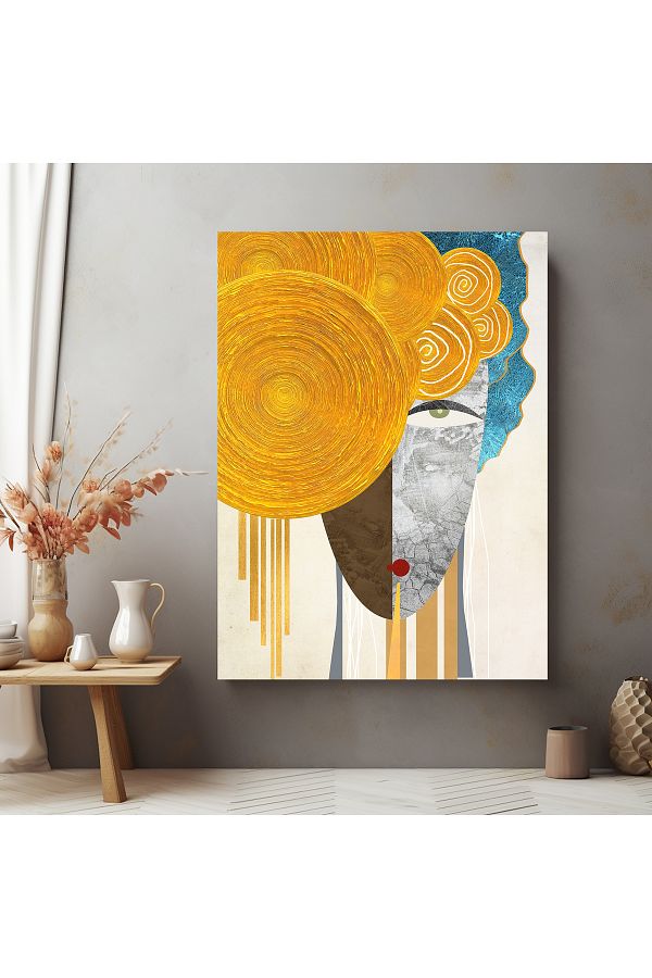 KOLDEMİR-Modern Abstract Geometry Canvas Painting 1