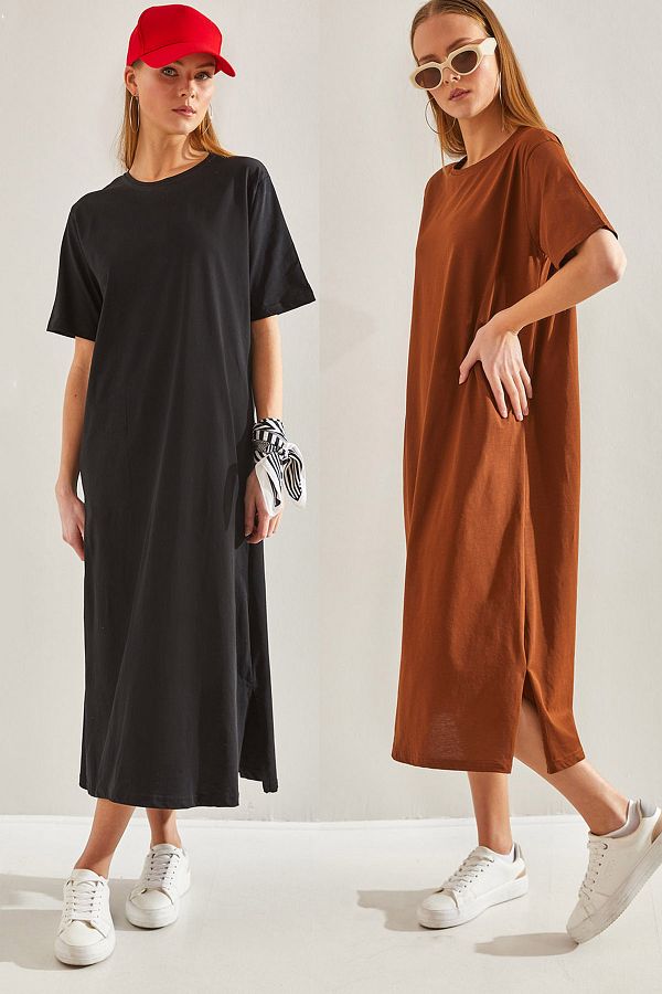 Bianco Lucci-Damen Double Basic Kleid 1