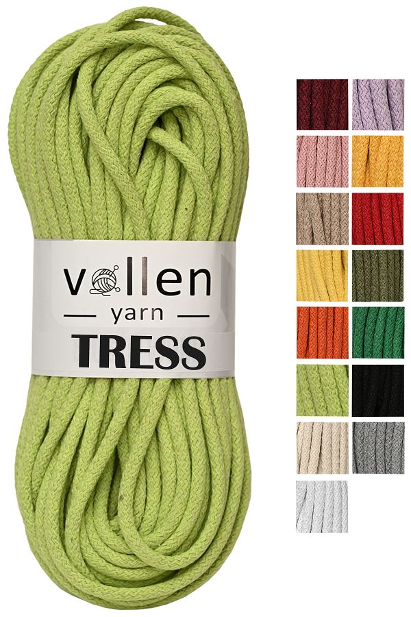 vollen yarn-Macrame Rope, Multi-Purpose Rope, 10 Meters, Cord Sliding Woven Rope, Basket Rope, Swing Rope, Supla, Mat, 1