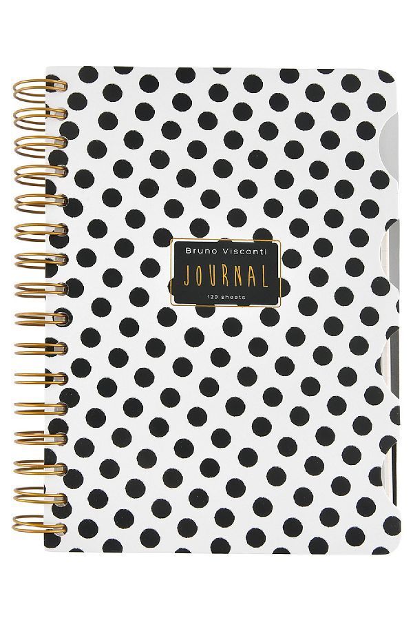 Bruno Visconti-Spiral Notebook A5 with 4 Bookmarks, 30 MakeStriped, 30 MakeStriped, 30 MakeDotted, 30 MakeStraight 1