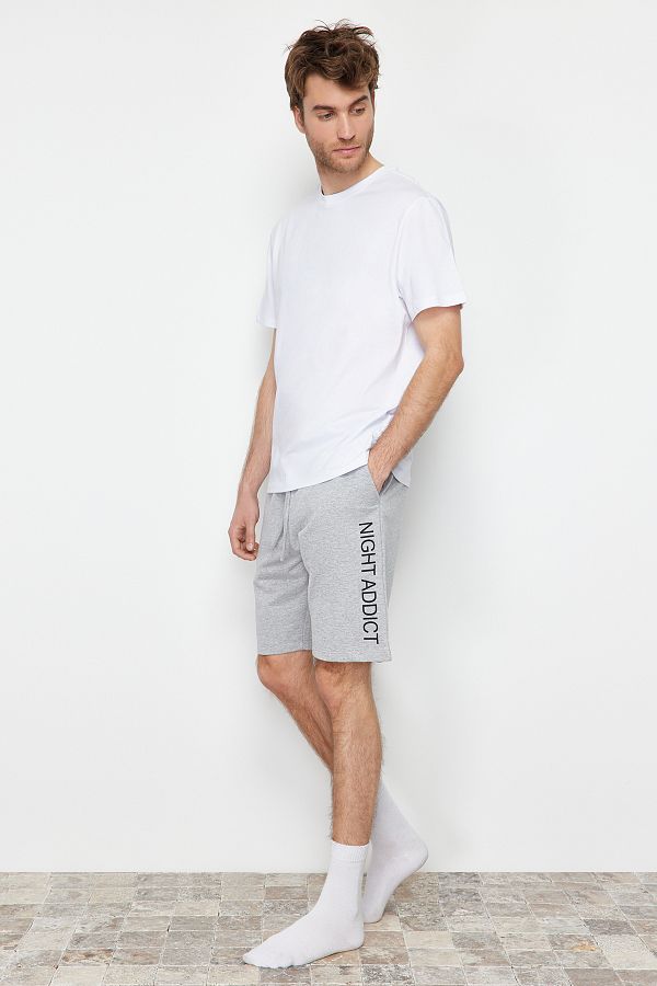 Trendyol Collection-Sada letních šortek s bílým potiskem THMSS21PT0966 1