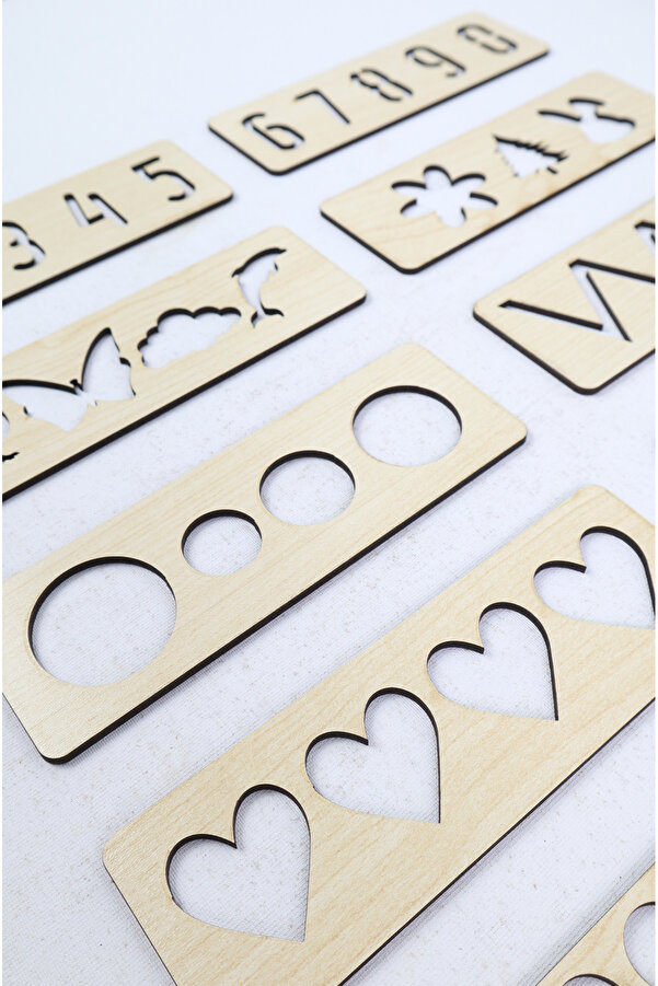 kutuTR Notpa Çocuk Montessori El Kası Geliştirme Ve Çizgi, Sayı Ve Şekil Çalışmaları 16'lı Akça